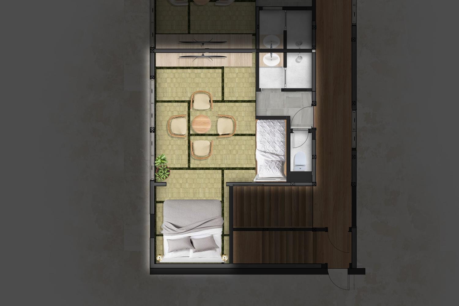 Tanuki Nozawa Hotell Rom bilde